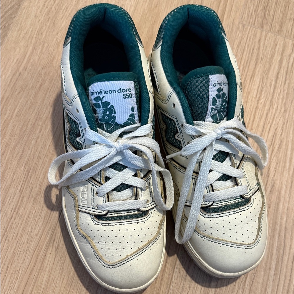 Aime Leon Dore Kids Sneakers - Cream and Green